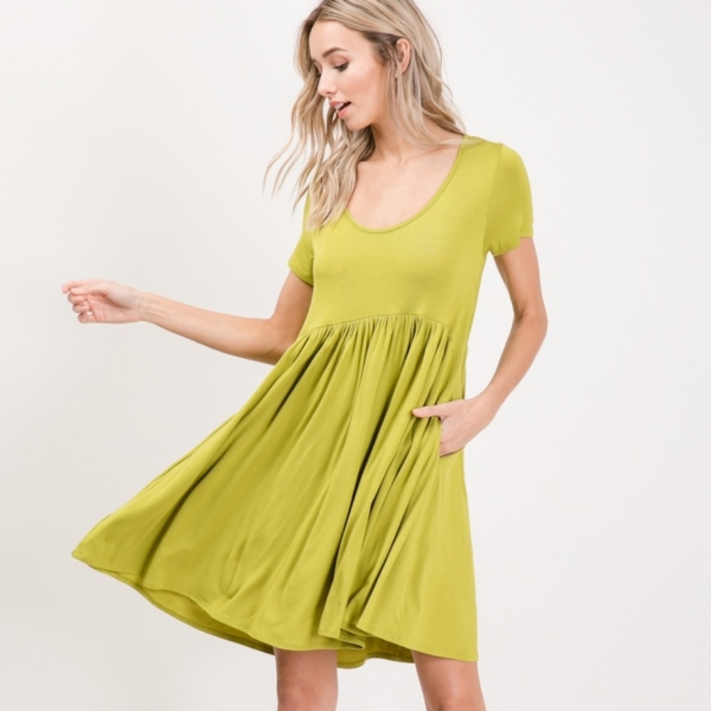 Grass green muse dress